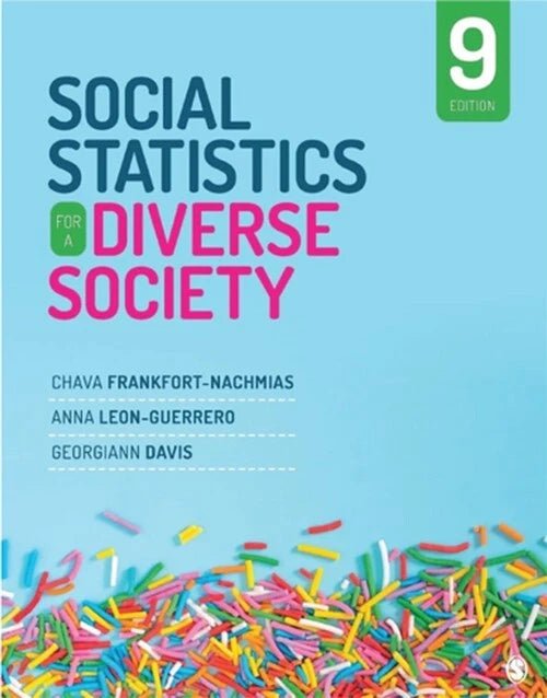 Cover of Social Statistics for a Diverse Society 9th Edition book by Frankfort-Nachmias, Leon-Guerrero, and Davis