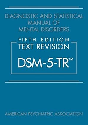 Cover of DSM-5-TR fifth edition text revision by American Psychiatric Association in blue