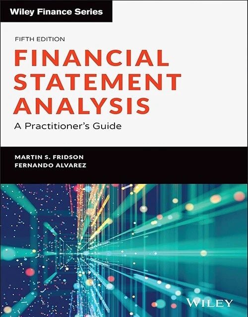 Cover of Financial Statement Analysis 5th Edition book by Fridson and Alvarez with abstract digital design