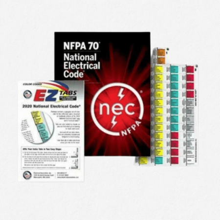NFPA 70 National Electrical Code 2020 paperback with color-coded EZ Tabs for easy reference