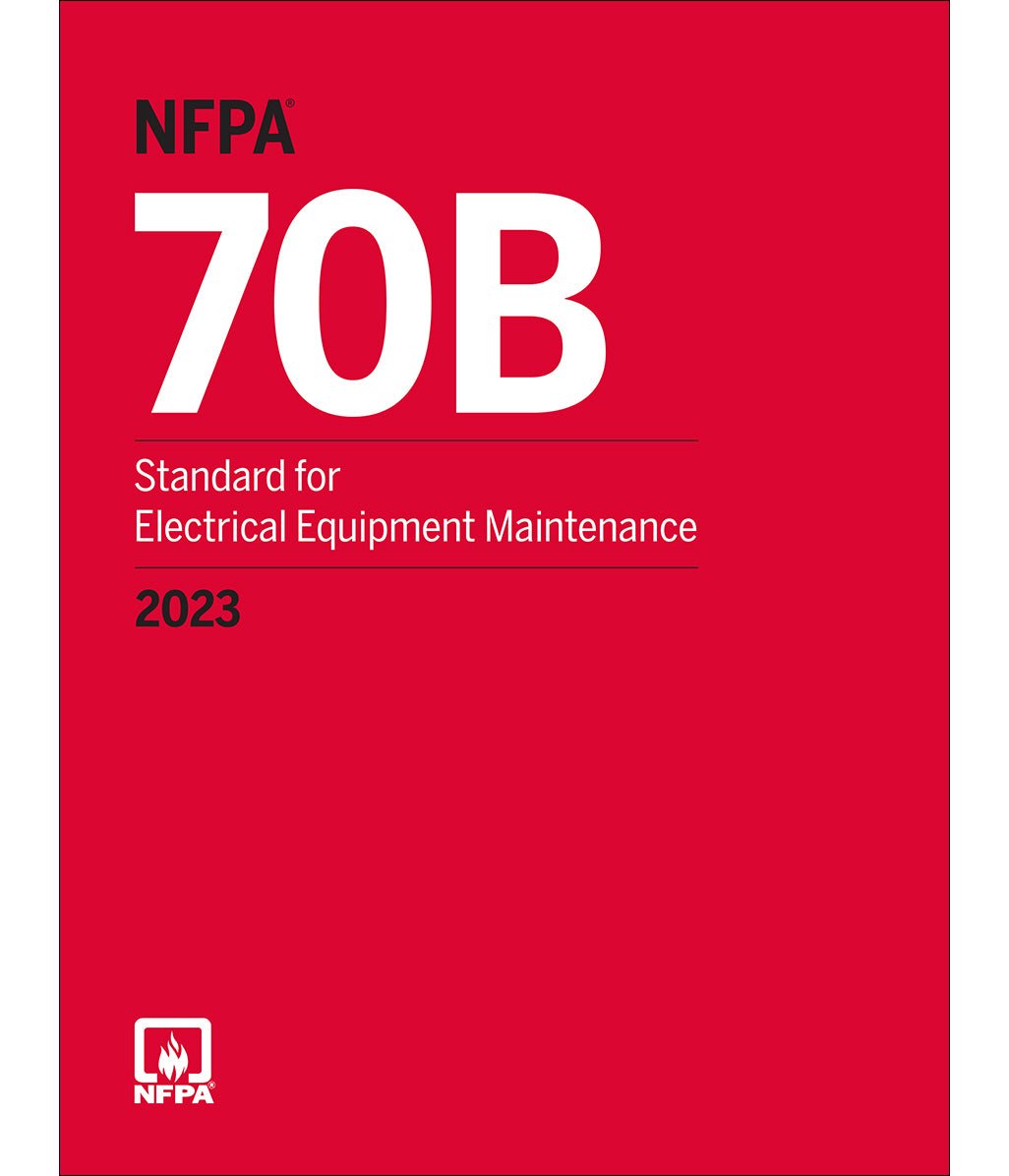 NFPA 70B 2023 Standard for Electrical Equipment Maintenance book cover in red with white text