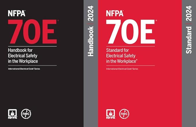 NFPA 70E 2024 Handbook and Standard for Electrical Safety in the Workplace book covers