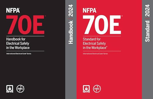 NFPA 70E 2024 Handbook and Standard for Electrical Safety in the Workplace book covers